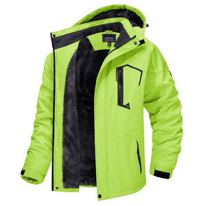 TACVASEN Bright Green Insulated Fleece Lined Winter Snow Jacket