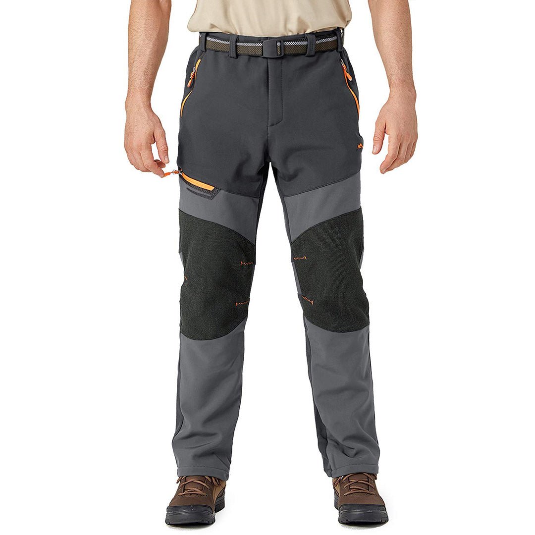 TACVASEN Dark Grey Men's Snow Hiking Water - Resistant Ski Fleece Lined Pants