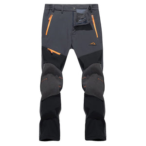 TACVASEN Grey Black Men's Snow Hiking Water - Resistant Ski Fleece Lined Pants