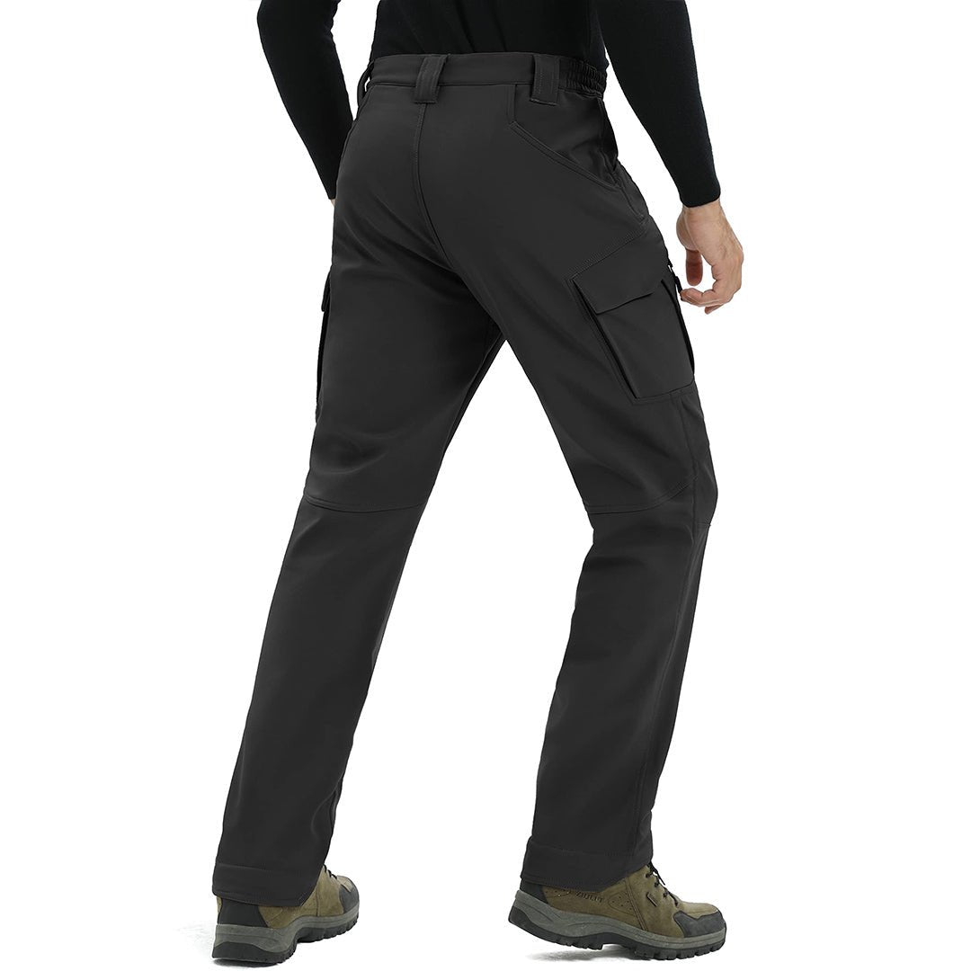 TACVASEN Black Men's Softshell Ski Tactical Military Hiking Pants
