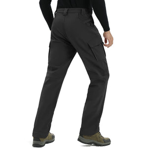 TACVASEN Black Men's Softshell Ski Tactical Military Hiking Pants