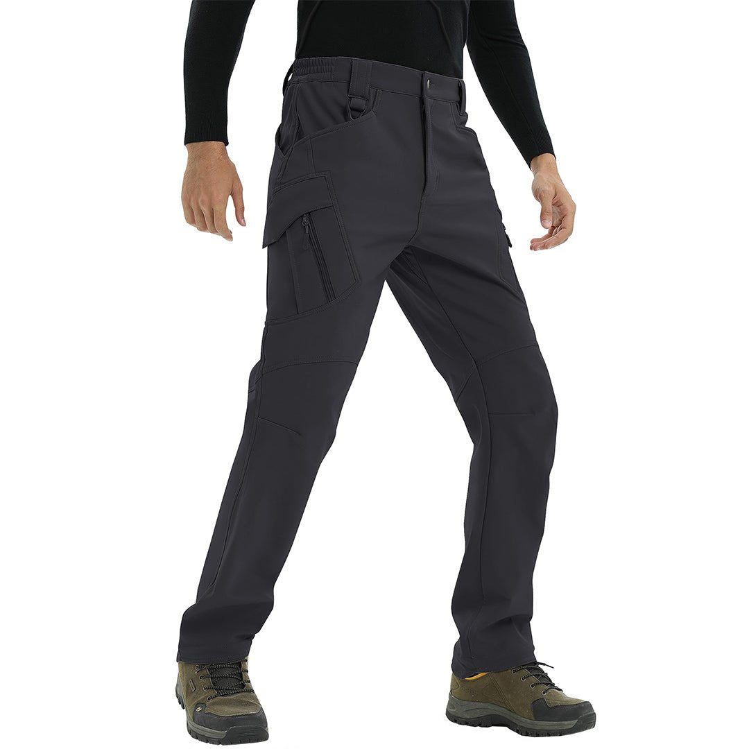 TACVASEN Black Men's Softshell Ski Tactical Military Hiking Pants