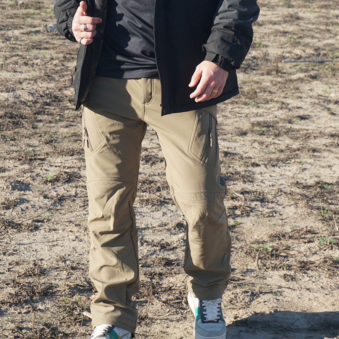 TACVASEN Black Men's Softshell Ski Tactical Military Hiking Pants