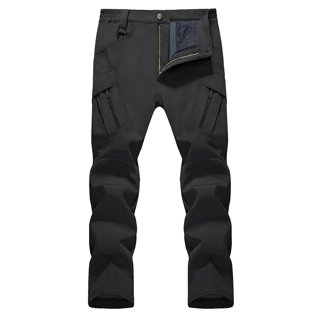 TACVASEN Black Men's Softshell Ski Tactical Military Hiking Pants