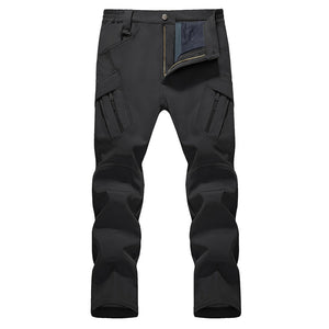 TACVASEN Black Men's Softshell Ski Tactical Military Hiking Pants