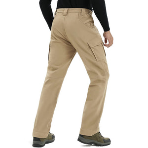 TACVASEN Khaki Men's Softshell Ski Tactical Military Hiking Pants