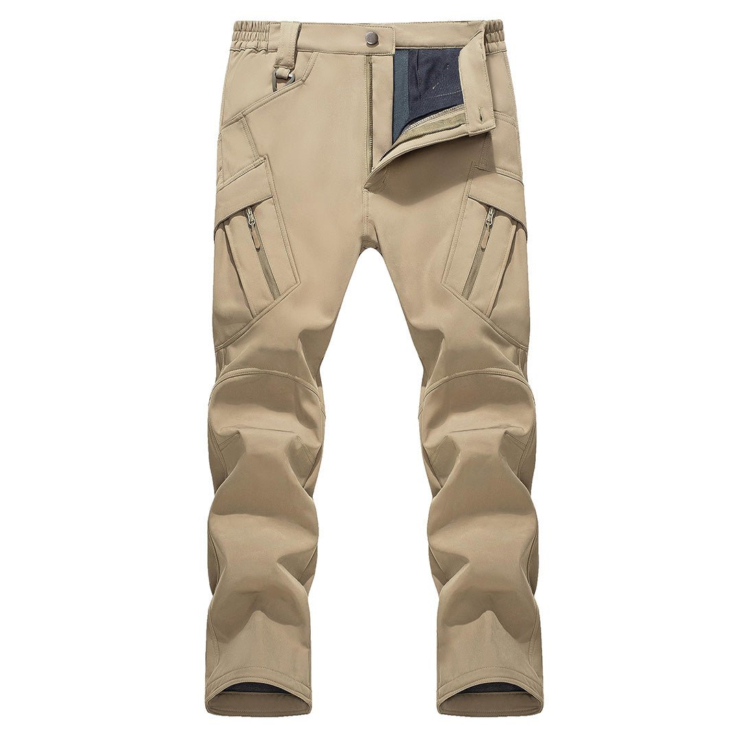 TACVASEN Khaki Men's Softshell Ski Tactical Military Hiking Pants