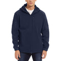 TACVASEN Navy Men's Tactical Jacket with Hood Softshell Coat