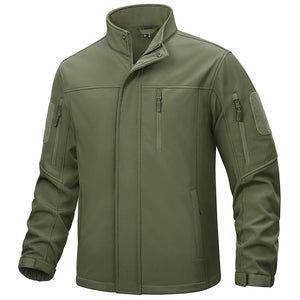 TACVASEN Army Green Men's Tactical Jackets Waterproof Softshell Jacket