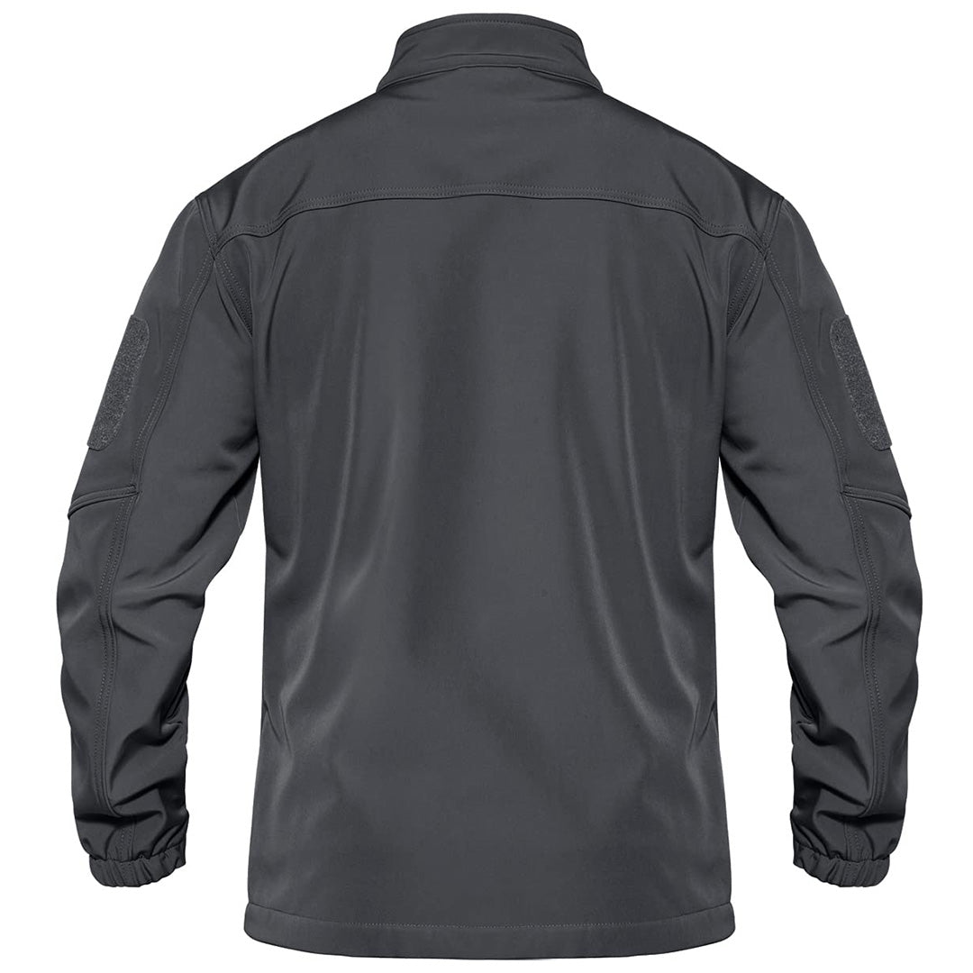 TACVASEN Dark Grey Men's Tactical Jackets Waterproof Softshell Jacket