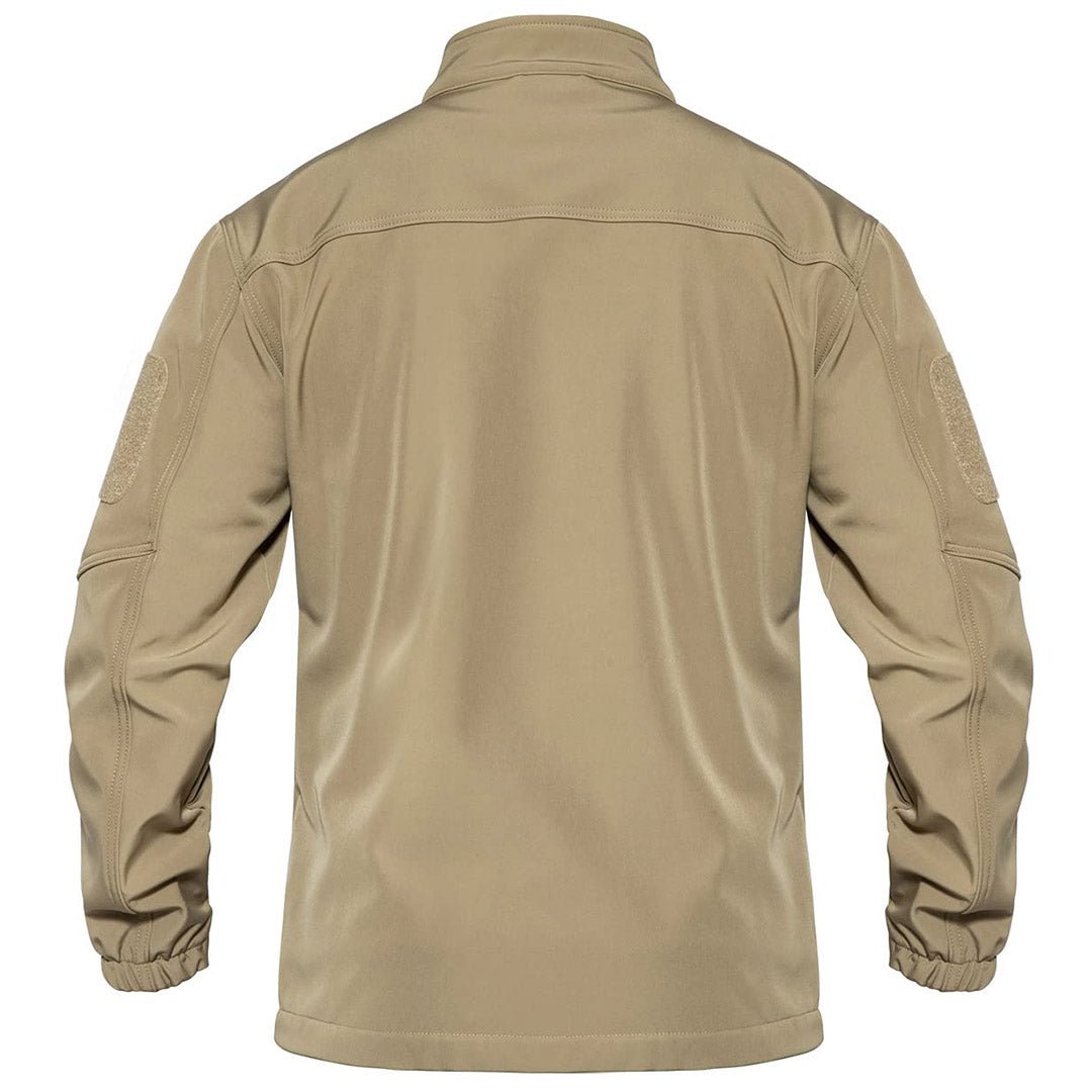 TACVASEN Khaki Men's Tactical Jackets Waterproof Softshell Jacket