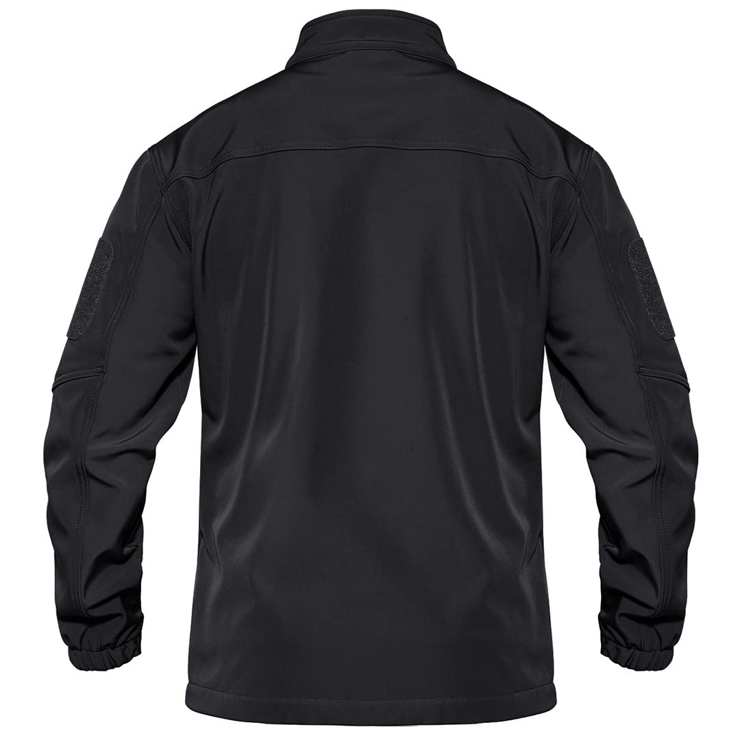 TACVASEN Black Men's Tactical Jackets Waterproof Softshell Jacket