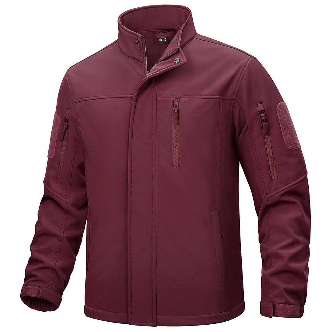 TACVASEN Wine Red Men's Tactical Jackets Waterproof Softshell Jacket