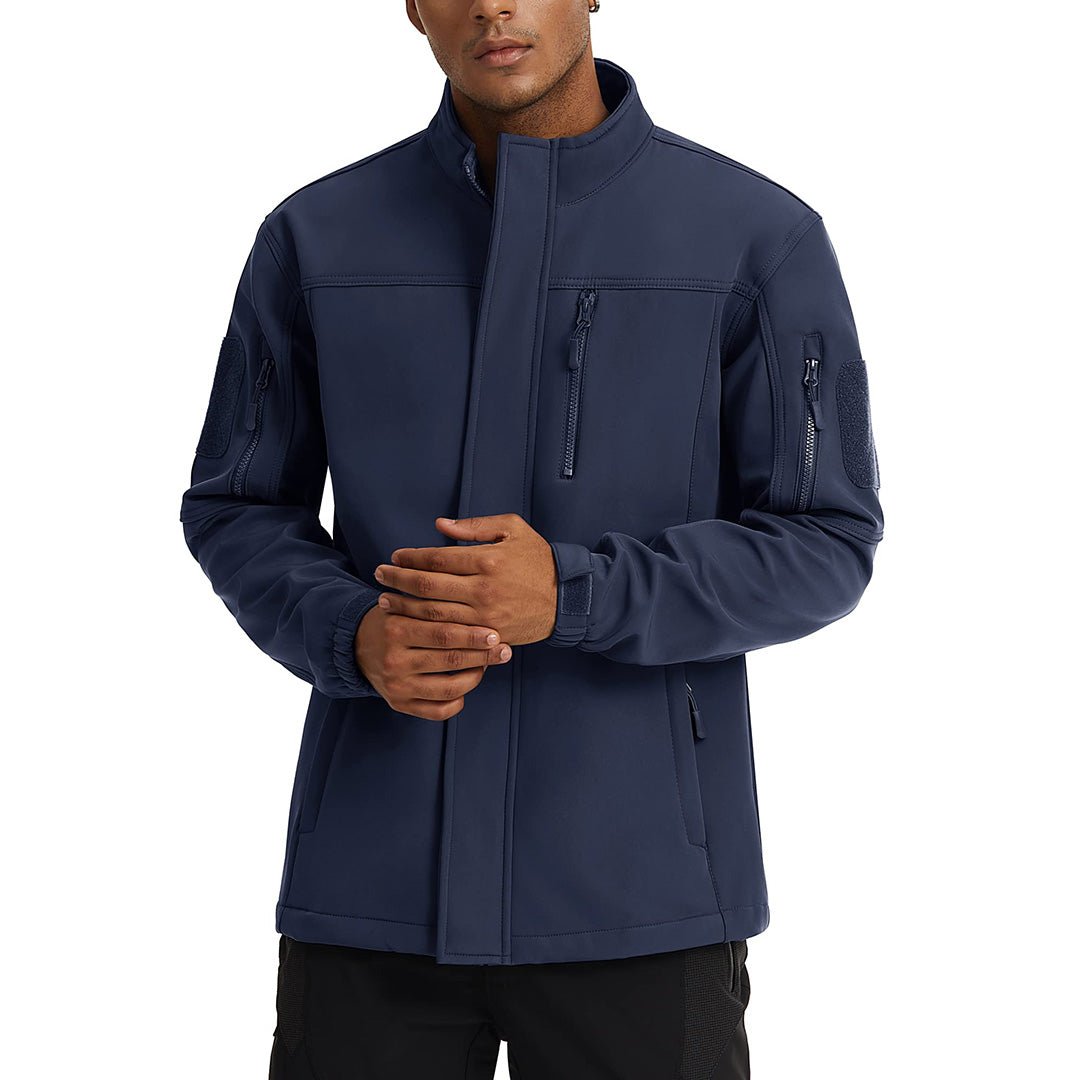 TACVASEN Navy Men's Tactical Jackets Waterproof Softshell Jacket