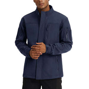 TACVASEN Navy Men's Tactical Jackets Waterproof Softshell Jacket