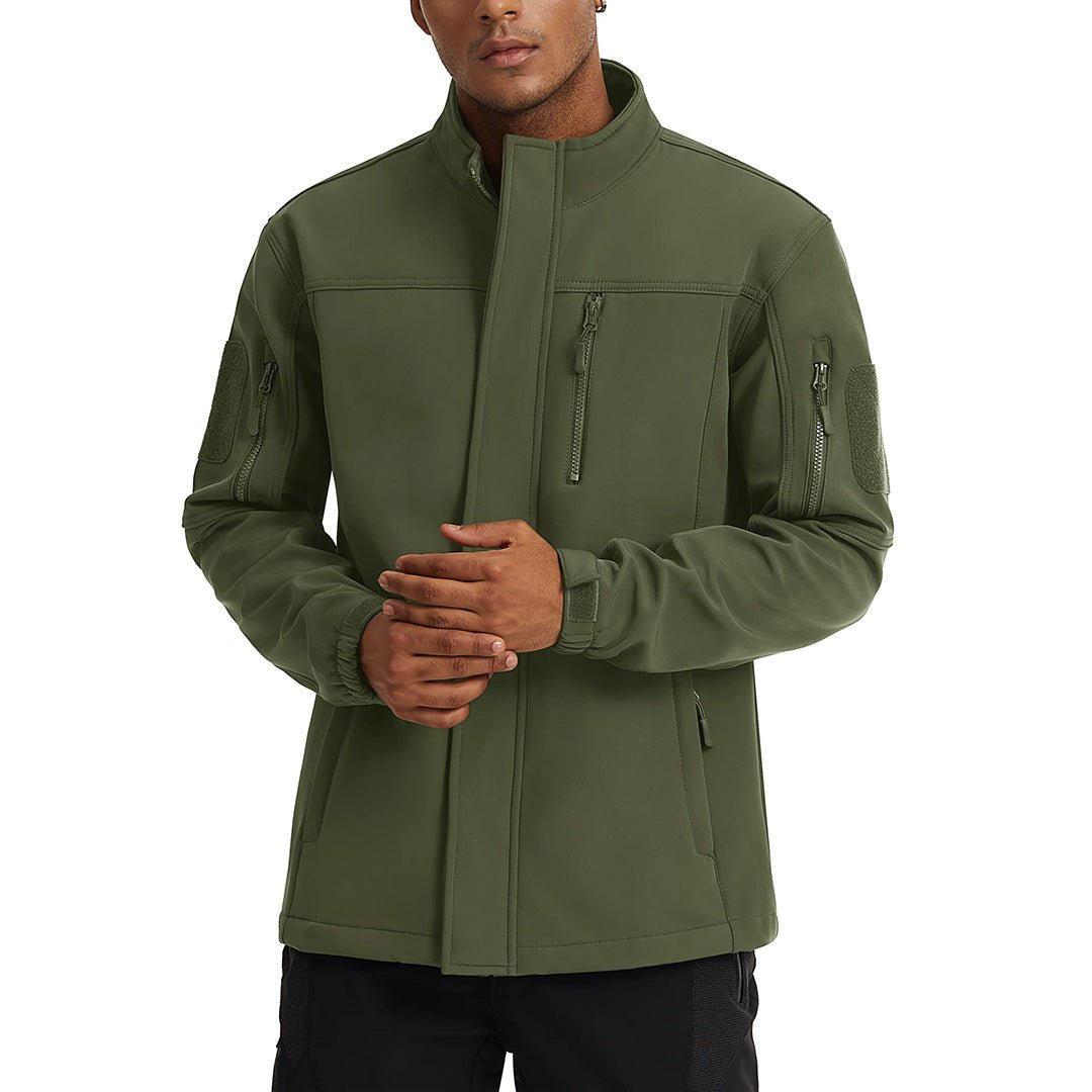 TACVASEN Army Green Men's Tactical Jackets Waterproof Softshell Jacket