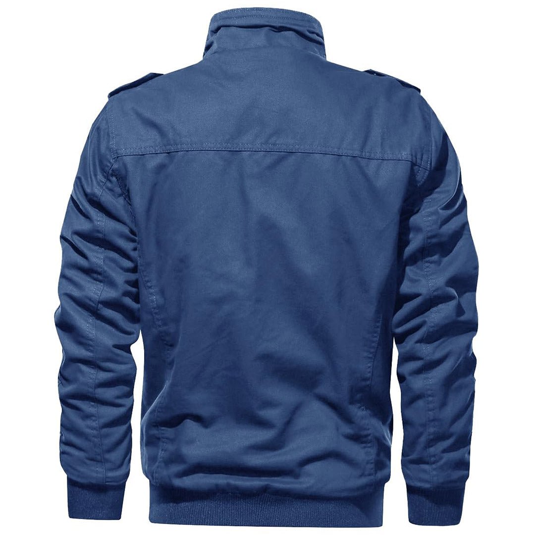 TACVASEN Coffee Men's Military Cargo Jacket Lightweight Tactical Windbreaker