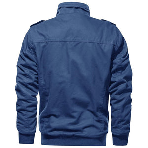 TACVASEN Coffee Men's Military Cargo Jacket Lightweight Tactical Windbreaker