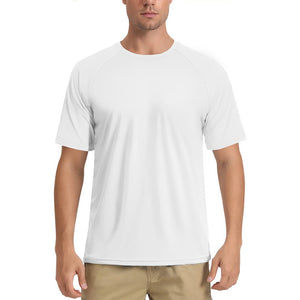 TACVASEN Cyan Men's UPF 50+ Breathable Quick - Dry Outdoor Swim T-Shirt