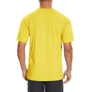 TACVASEN Cyan Men's UPF 50+ Breathable Quick - Dry Outdoor Swim T-Shirt