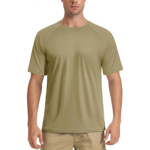 TACVASEN Cyan Men's UPF 50+ Breathable Quick - Dry Outdoor Swim T-Shirt