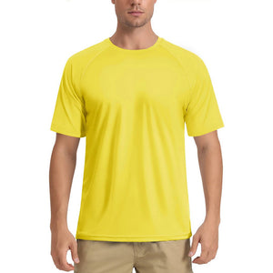 TACVASEN Cyan Men's UPF 50+ Breathable Quick - Dry Outdoor Swim T-Shirt