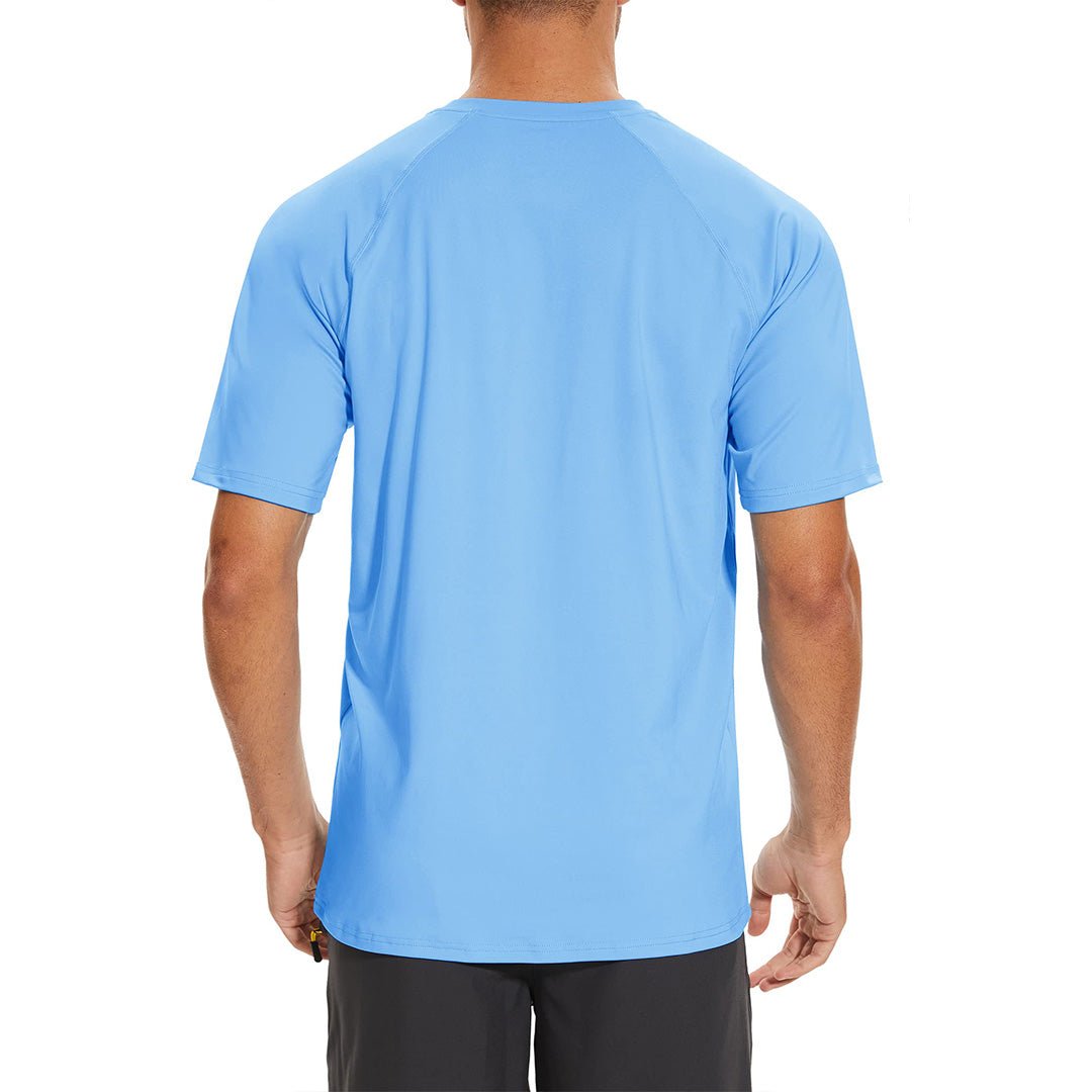TACVASEN Blue Men's UPF 50+ Breathable Quick - Dry Outdoor Swim T-Shirt