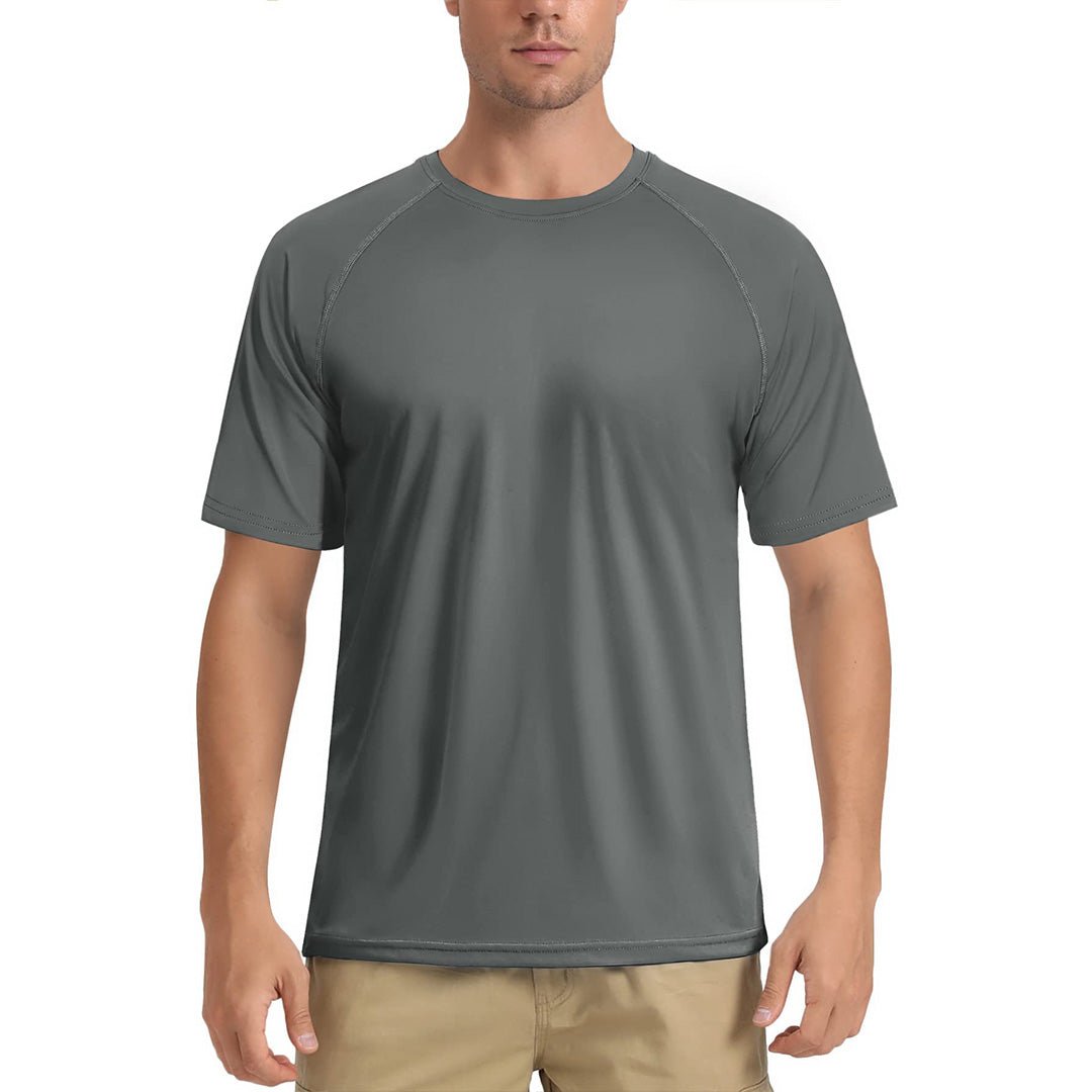TACVASEN Blue Men's UPF 50+ Breathable Quick - Dry Outdoor Swim T-Shirt