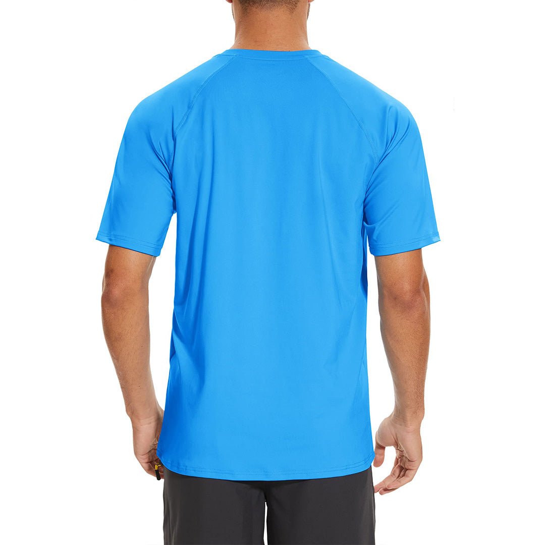 TACVASEN Blue Men's UPF 50+ Breathable Quick - Dry Outdoor Swim T-Shirt