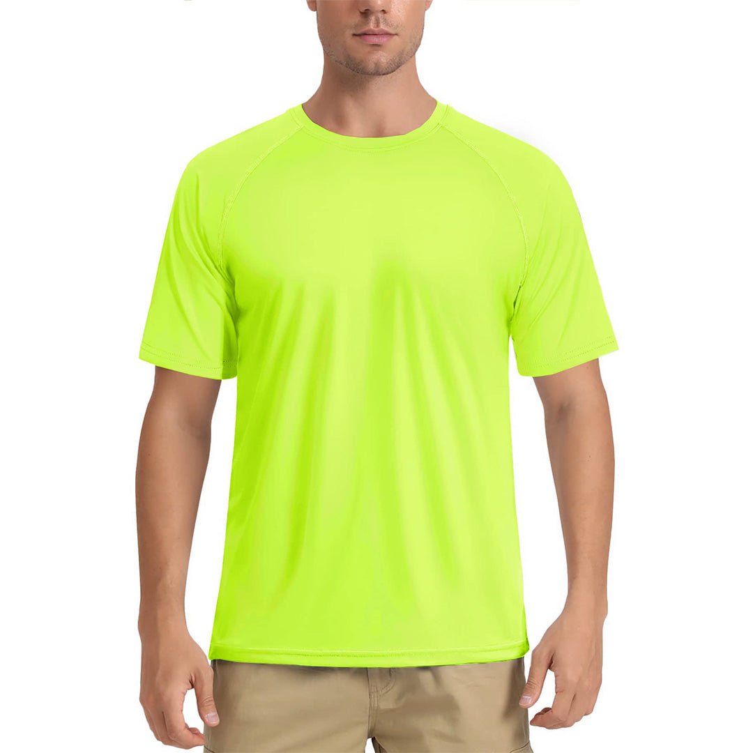 TACVASEN Cyan Men's UPF 50+ Breathable Quick - Dry Outdoor Swim T-Shirt