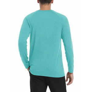 Men's UPF 50+ Fishing Swim Long Sleeve Shirts - C22M588