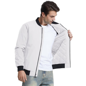 Men's Water-Resistant Windproof Bomber Casual Jackets - LT23M1148