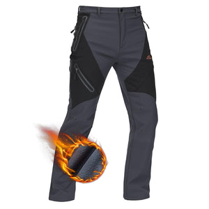 TACVASEN Dark Grey Insulated Fleece Lined Winter Hiking Pants