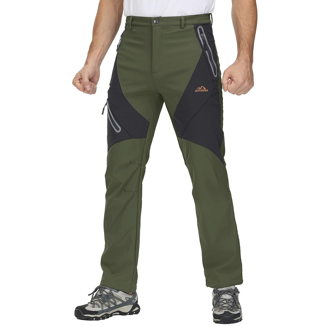 TACVASEN Army Green Insulated Fleece Lined Winter Hiking Pants