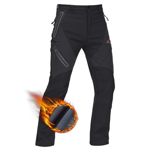 TACVASEN Black Insulated Fleece Lined Winter Hiking Pants