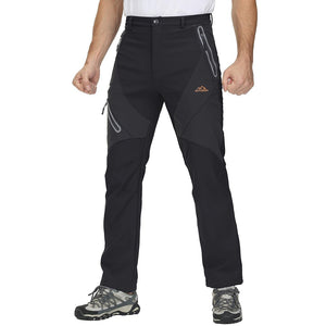 TACVASEN Black Insulated Fleece Lined Winter Hiking Pants
