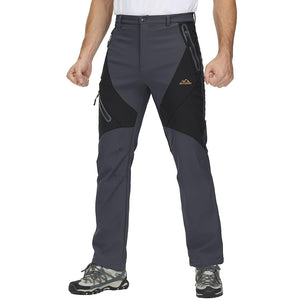 TACVASEN Dark Grey Insulated Fleece Lined Winter Hiking Pants