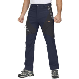 TACVASEN Navy Insulated Fleece Lined Winter Hiking Pants