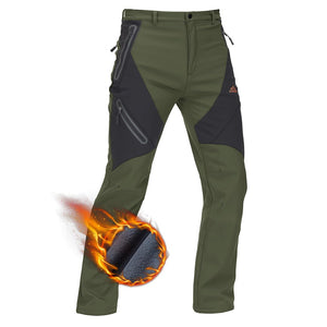 TACVASEN Army Green Insulated Fleece Lined Winter Hiking Pants