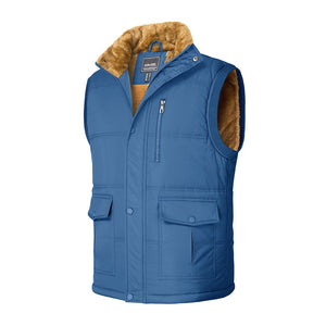 TACVASEN Denim Blue Men's Winter Vests Sleeveless Jackets Padded Coat