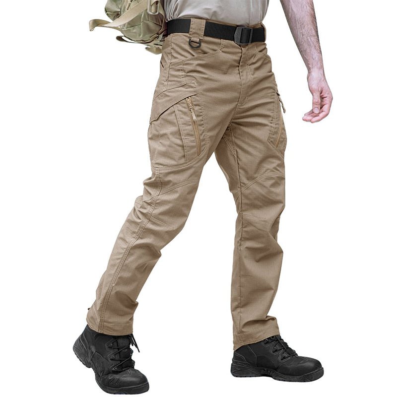 TACVASEN Khaki Men's Water Resistant Outdoor Hiking Tactical Pants