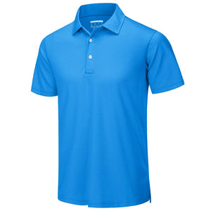 TACVASEN Azure Men's Dry Fit Short Sleeve Performance Golf Polo Work Shirt