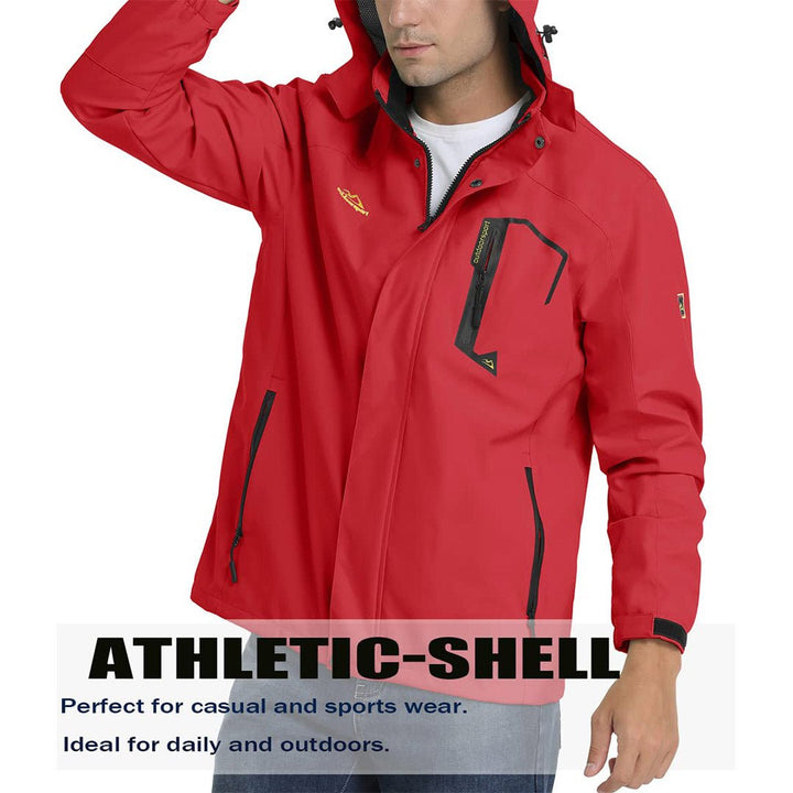 TACVASEN Men's Lightweight Waterproof Hooded Outdoor Hiking Jacket - Men's Jackets