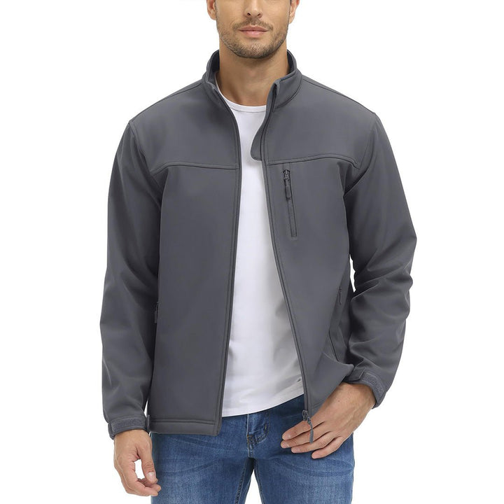 TACVASEN Men's Softshell Fleece Lined Water Resistant Outdoor Tactical Jackets - Men's Jackets