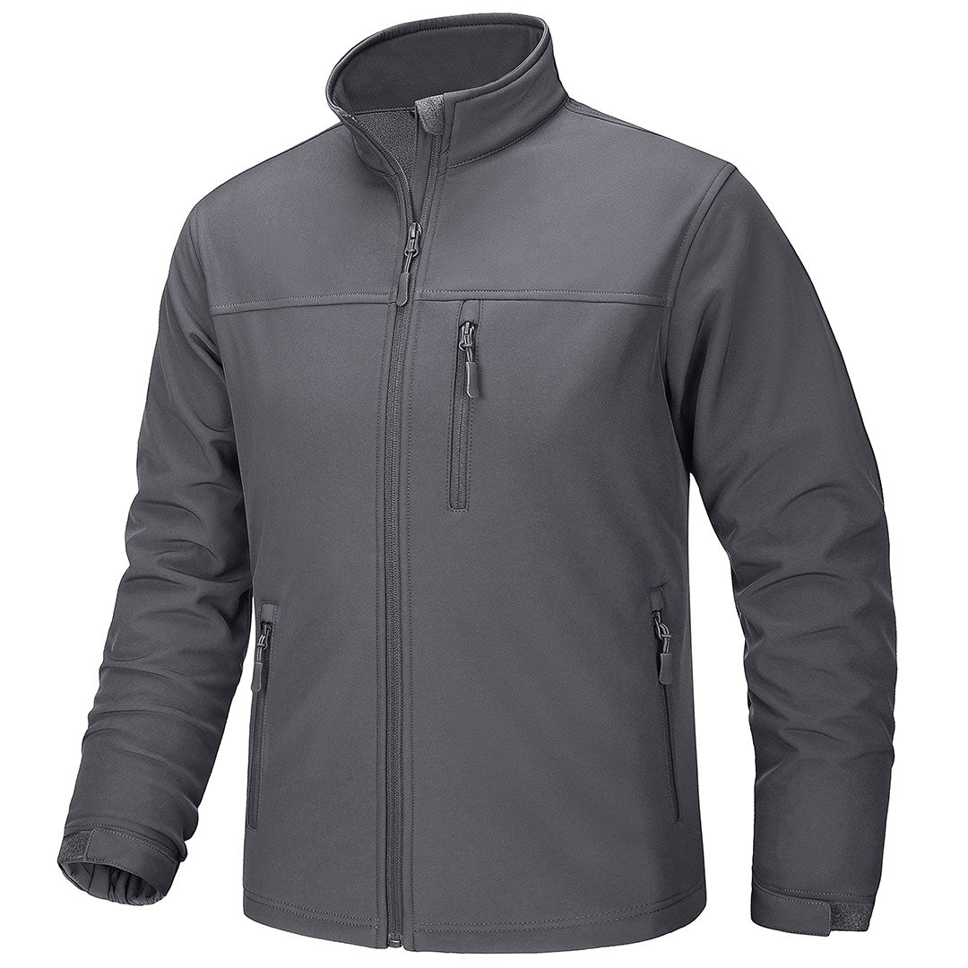 Men's Fleece Lined Softshell Waterproof Outdoor Jackets - H22M688D