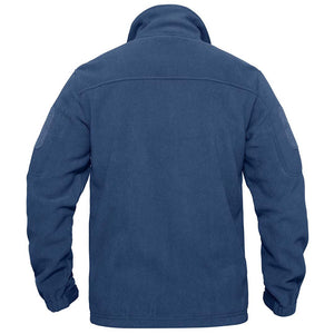 TACVASEN Royal Blue Men's Tactical Fleece Jackets Full Zip Coat with Multi Pockets