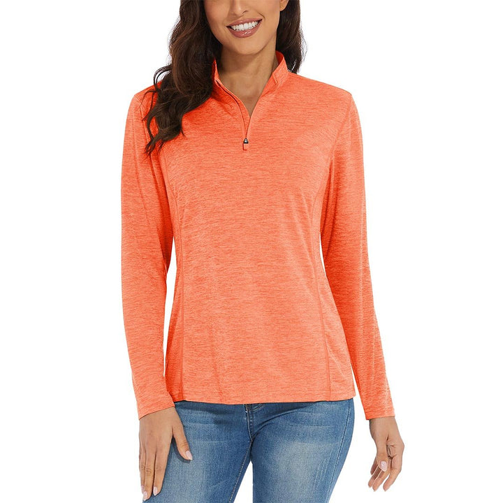 Women's UPF 50+ 1/4 Zip Quick Dry Hiking Shirts - Women's Shirts