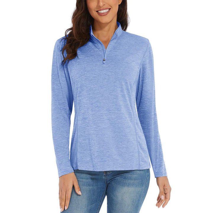 Women's UPF 50+ 1/4 Zip Quick Dry Hiking Shirts - Women's Shirts