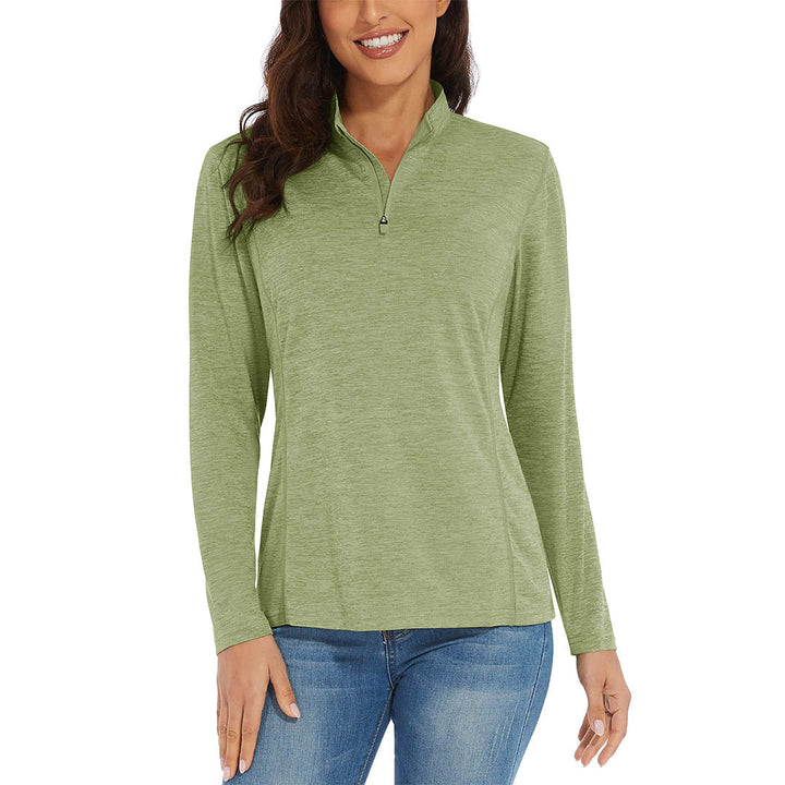 Women's UPF 50+ 1/4 Zip Quick Dry Hiking Shirts - Women's Shirts