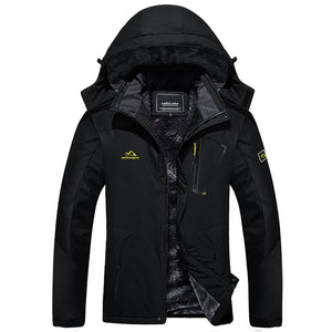 TACVASEN Blue Black Insulated Fleece Lined Winter Hiking Jacket